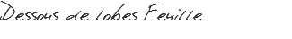 Dessous de lobes Feuille